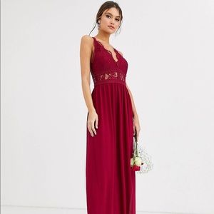 TNFC Bridesmaid Halter Neck Maxi Dress